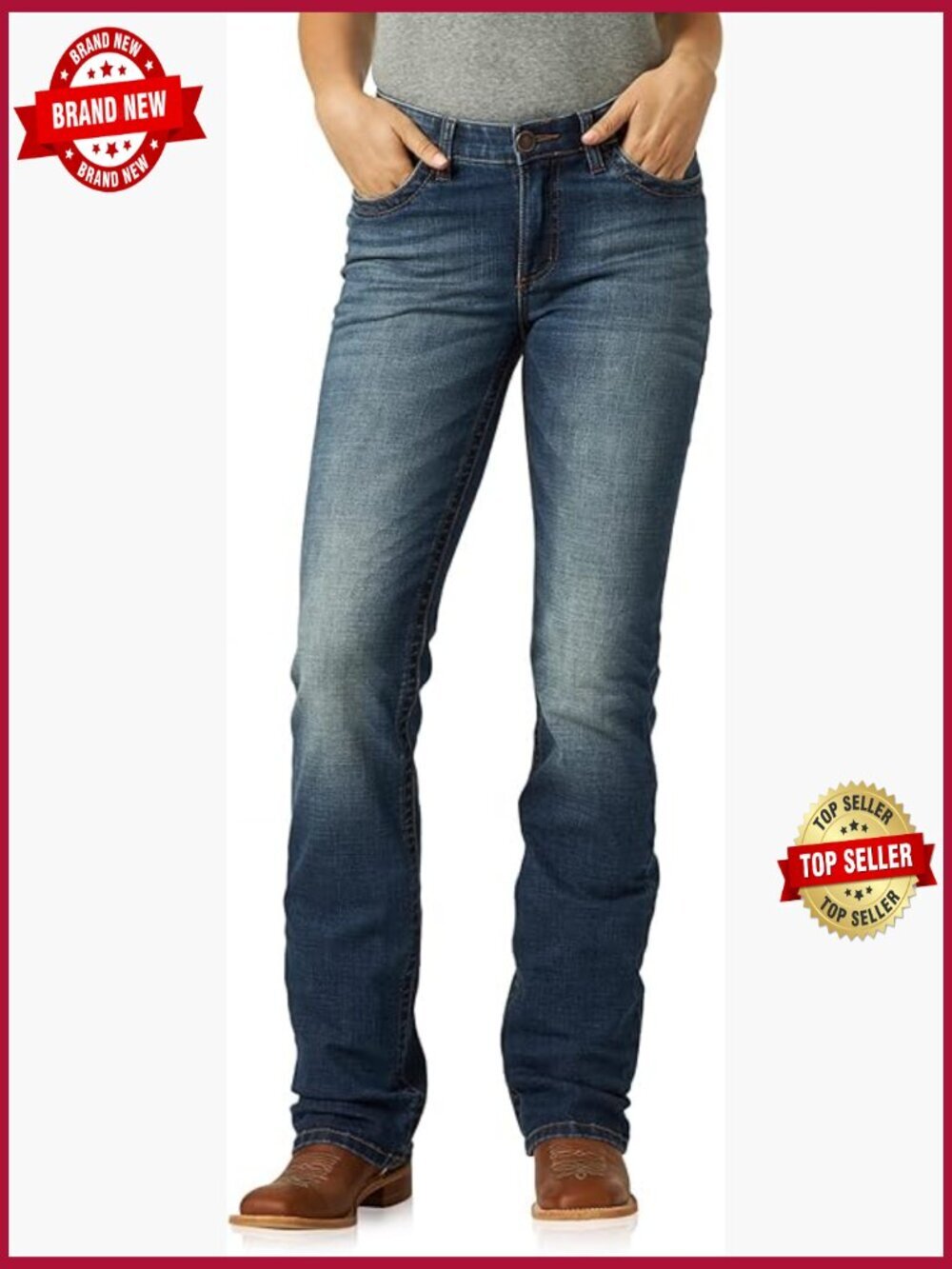 Mid Rise Boot Cut Ultimate Riding Jean Flat Comfort Seams